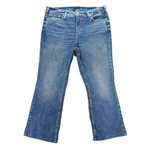 Silver Jeans Women 38x28, Tag 18x33 Suki Bootcut Blue Denim Stretch Western